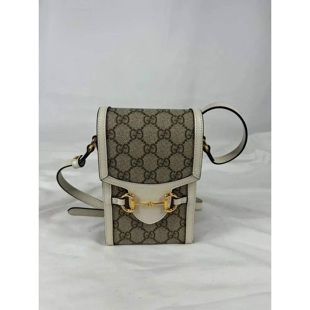 Gucci GG Supreme Horsebit 1955 Mini Vertical Bag SPB-EB-367461